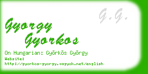 gyorgy gyorkos business card