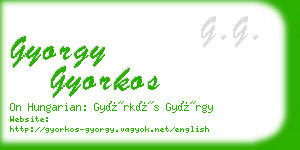 gyorgy gyorkos business card